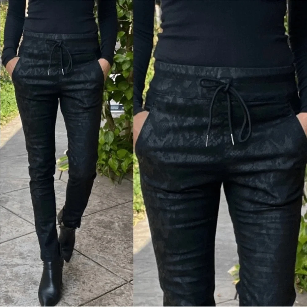 BEVY FLOG Black Textured Joggers - Picture 3 of 4